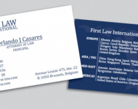 First Law International Buisness Card